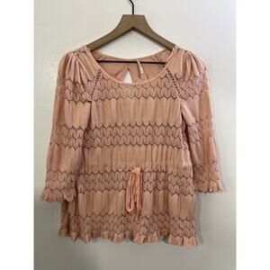 Romantic Boho Victorian Cottage Coquette Ballet Whimsical Top XS Prairie Peasant